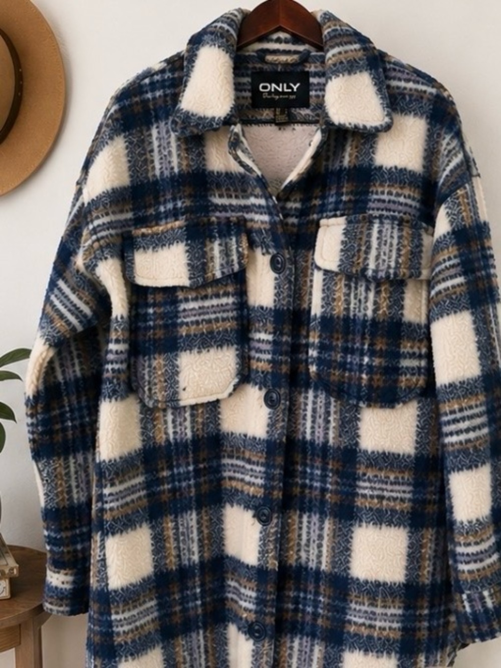 ONLY Plaid Oversized Shacket / Coat – Size Large